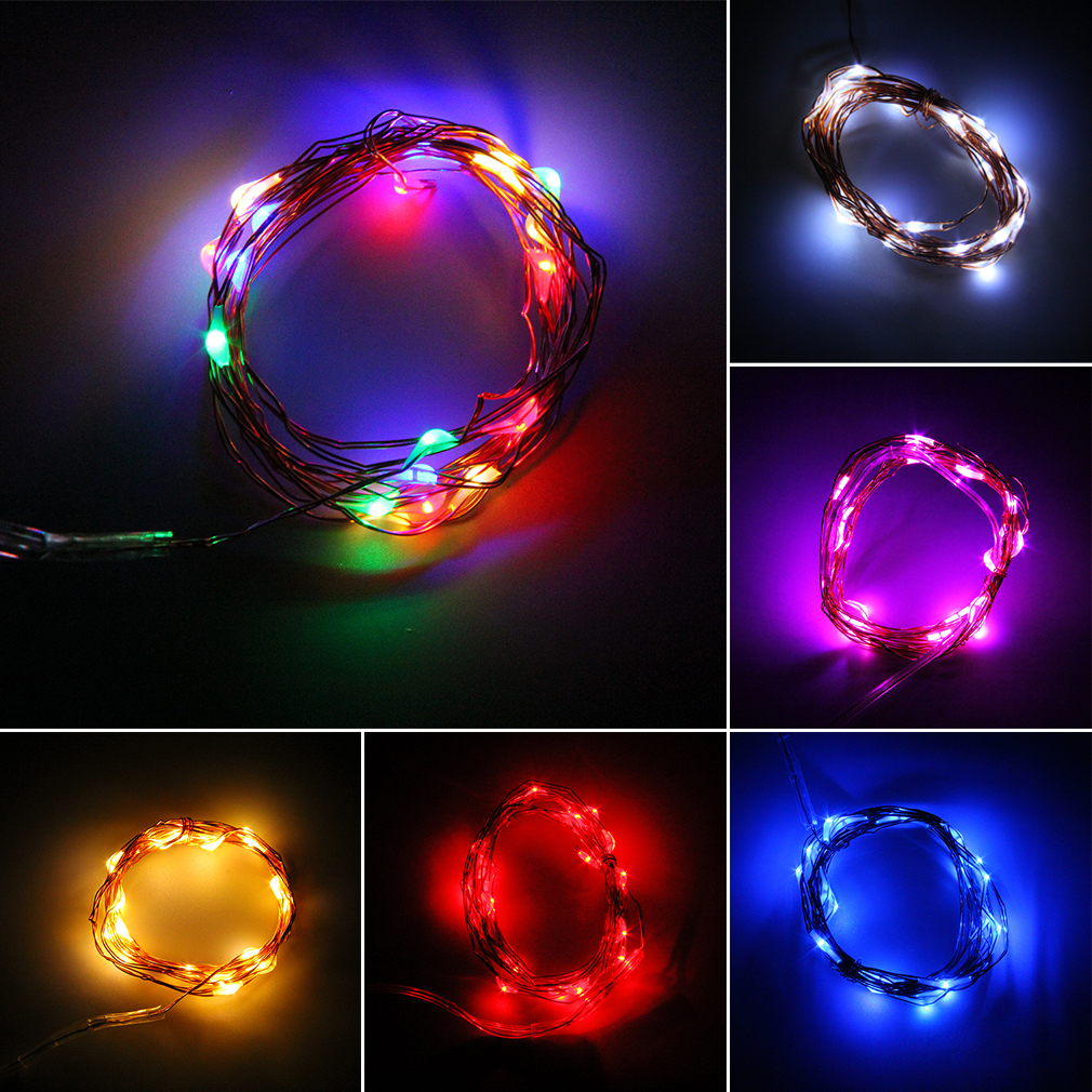 Allwin 2M 20 LEDs Button Battery Operated LED Copper Wire String Fairy Lights Party Red Lazada PH